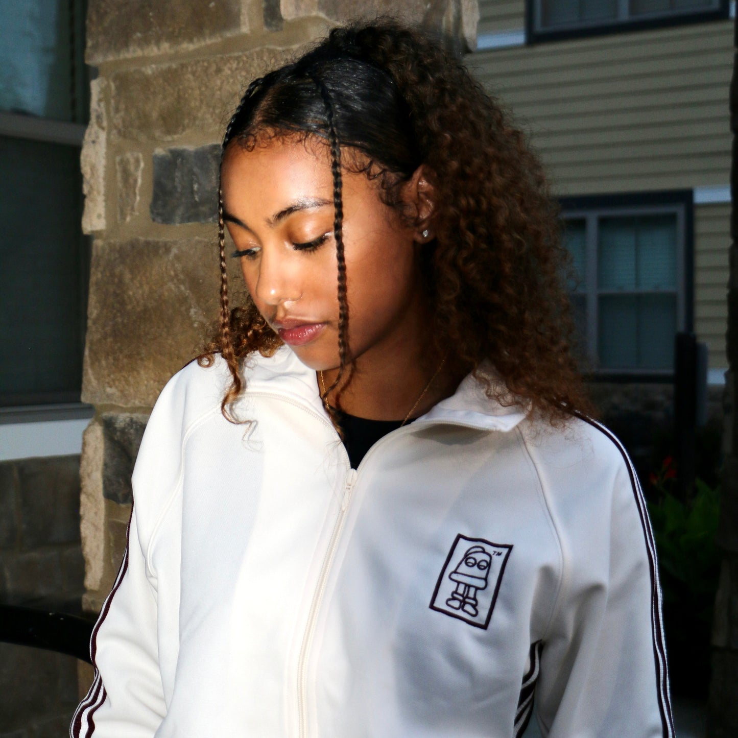 TIC Track-Star Off-White & Burgundy Tracksuit