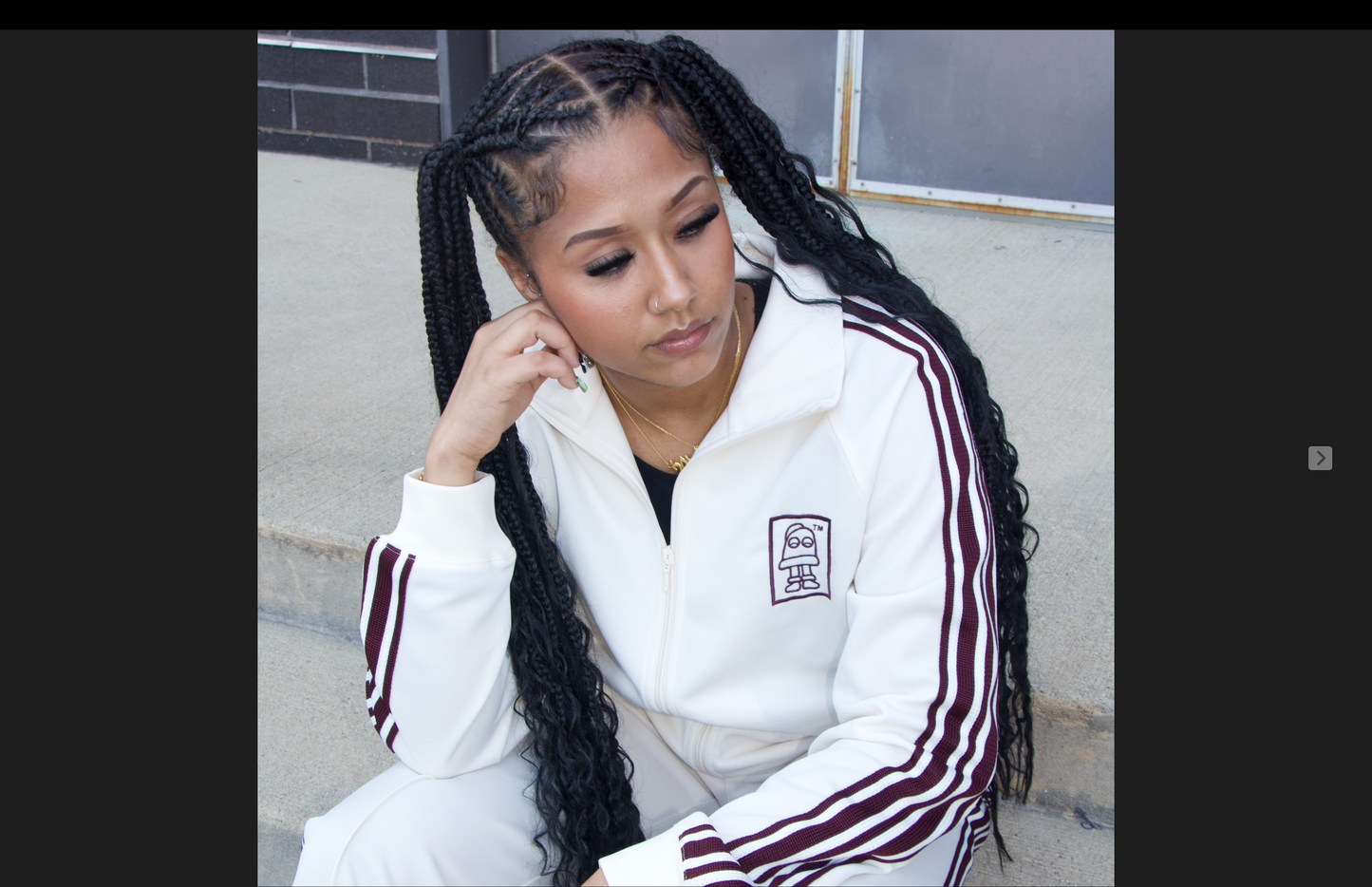 TIC Track-Star Off-White & Burgundy Tracksuit