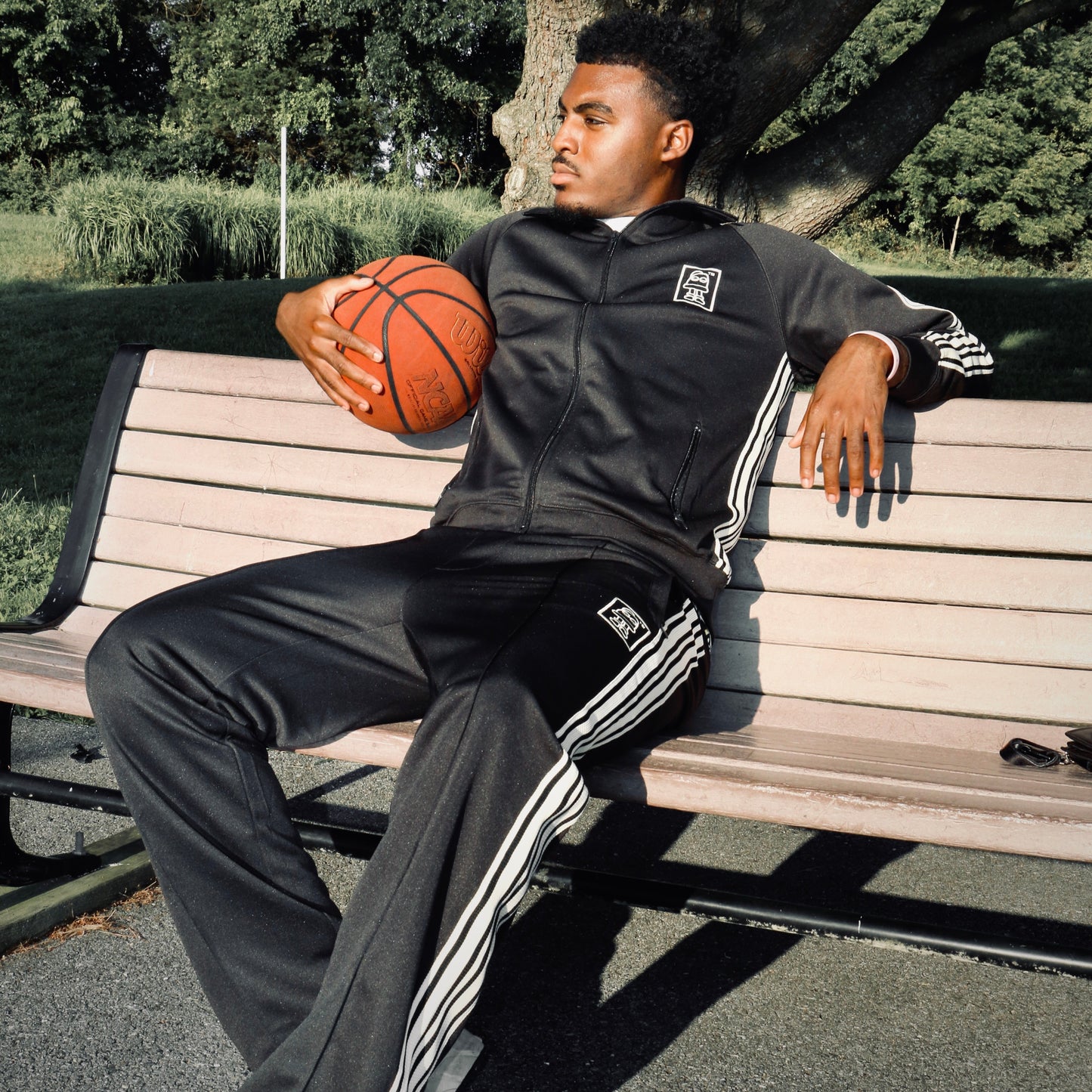 TIC Track-Star Black & Cream Tracksuit