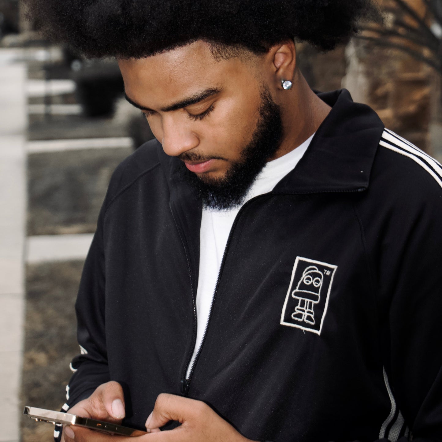 TIC Track-Star Black & Cream Tracksuit