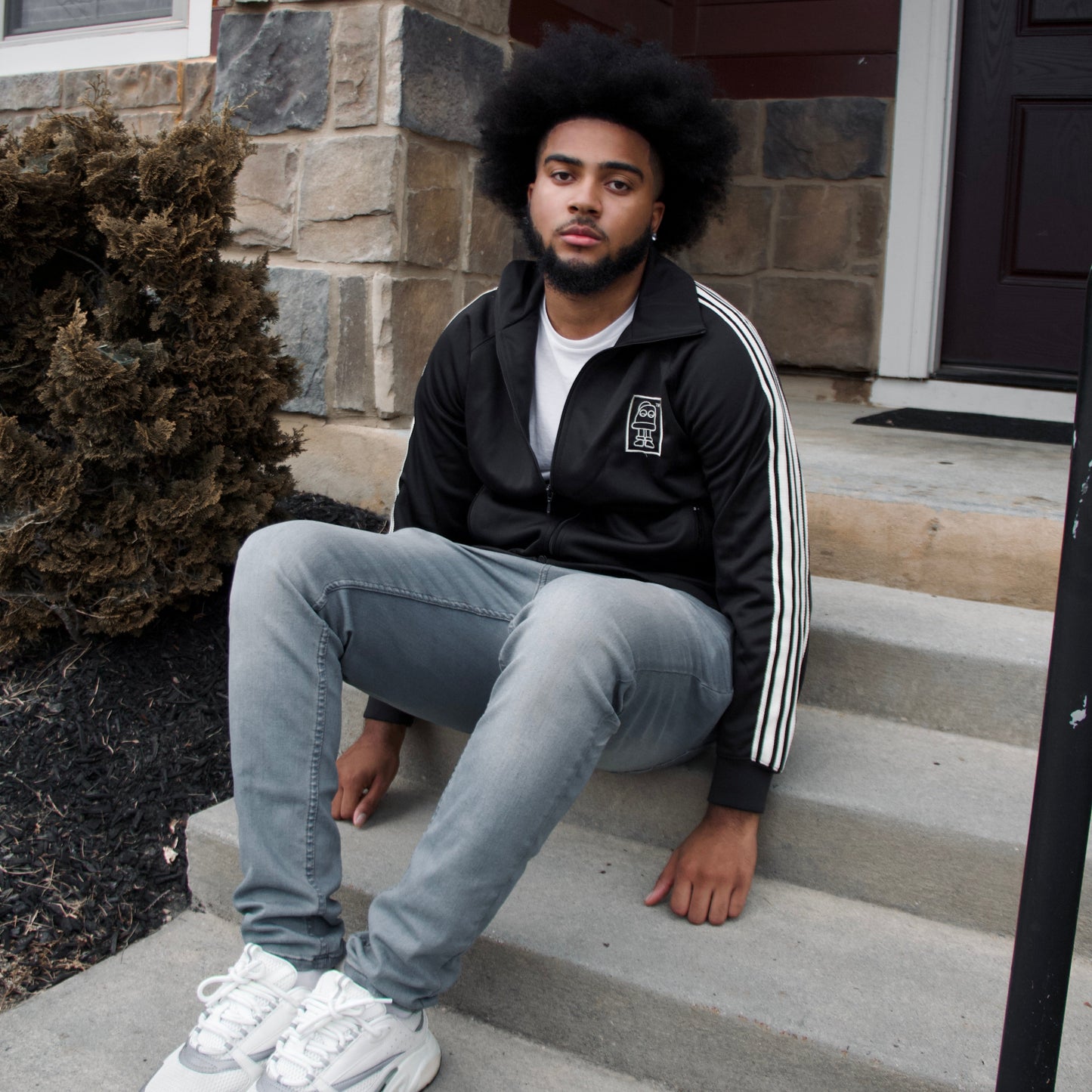 TIC Track-Star Black & Cream Tracksuit
