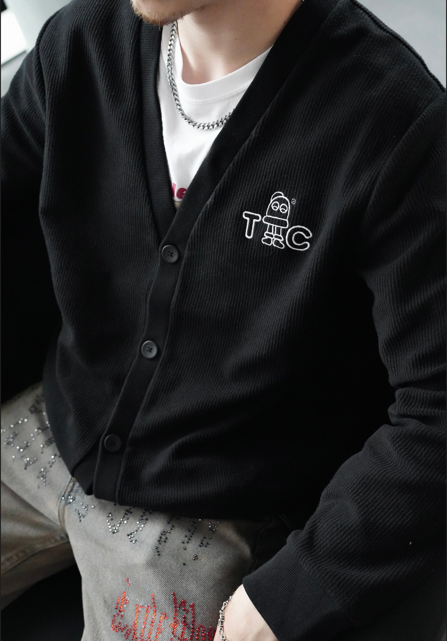 Black BlunTIC Cordy Cardigan