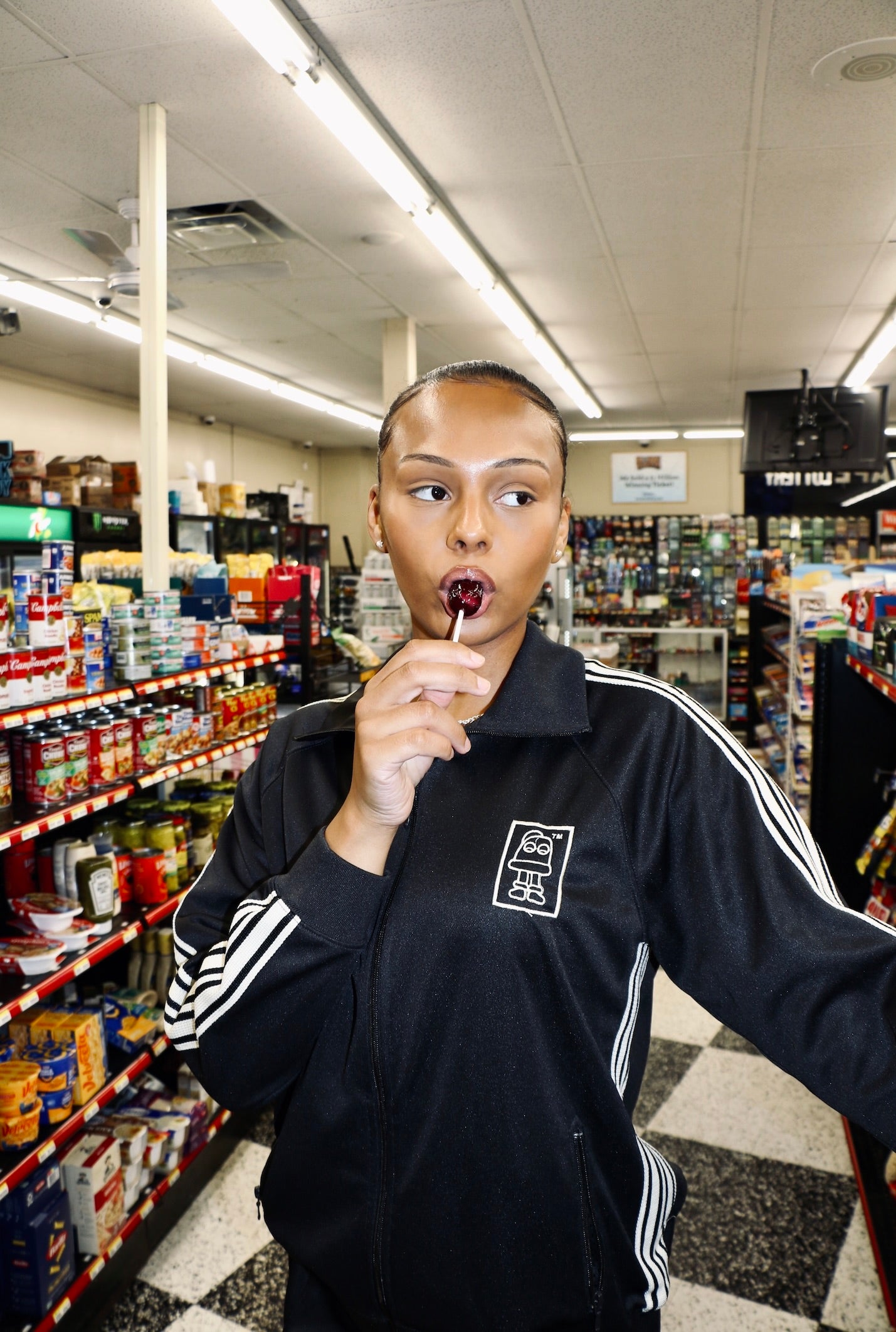 TIC Track-Star Black & Cream Tracksuit