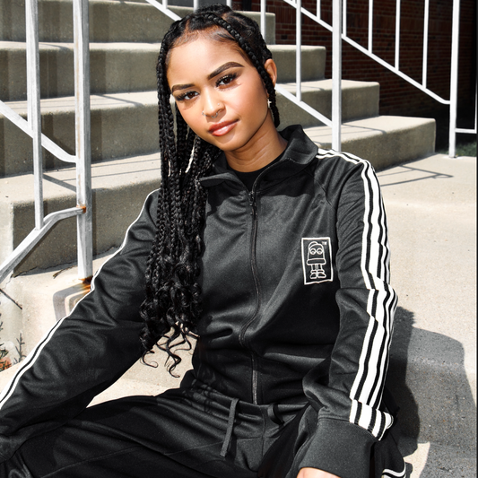 TIC Track-Star Black & Cream Tracksuit